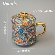 JDZjmwhc Porcelain Tea Cup Coffee Mug with Infuser
