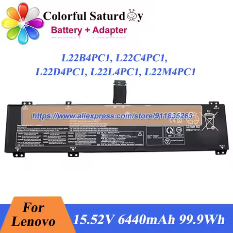Genuine L22B4PC1 L22C4PC1 L22D4PC1 L22L4PC1 L22M4PC1 Battery for Lenovo Legion Pro 7 16IRX8 16IRX8H