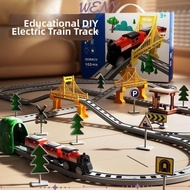 WENY Train Toys Set, 7Styles with Box Children's Electric Train with Track, Plastic Baby's Birthday 