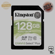 128GB SD Card KINGSTON Canvas Select Plus SDS2 (100MB/s,) ประกัน LT. การ์ดหน่วยความจำ เมมโมรี่การ์ด sdcard เอสดี การ์ด ของแท้ เอสดีการ์ด เอสดีการ์ด sd การ์ด