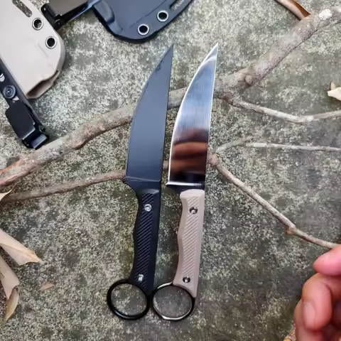 Fixed-blade Knife Made of 8Cr13Mov Steel A Nylon Fiber Handle and Lightweight and Durable Suitable f