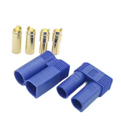 100A High Current EC5 Connector Blue Socket Plug For RC ESC LIPO Battery Gold Plating 1Set