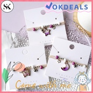 SK Jewelry Accessories Star Moon Couple Friends Bracelet Butterfly Bracelet BFF Ceramic Bell Beads F