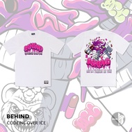 【New】BEHIND เสื้อยืด “ CODEINE OVER ICE “  แขนสั้น แนวสตรีท Oversize เสื้อยืดชาย หญิง