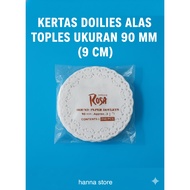 (250 pcs) Paper Dolly Doyleys Doyley Paper Jar Liners Round Lace Cake Liners 3.5 inch 9 cm 90 mm - 2