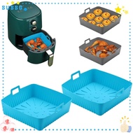 SUSSG Air Fryer Liners, Silicone Reusable Baking Tray, Portable 9" Large Size Heat-Resistant with Ha