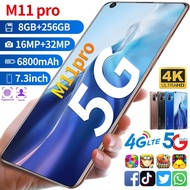 Xiaomi M11pro Android smartphone 7.3 Inch Super Large HD Screen HD Camera 6800mAh Face Recognition Dual Card 10.0 8+256Gb