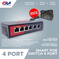 JTTOP" POE SWITCH HUB POE 4+2 PORT / POE SWITCH 4 PORT