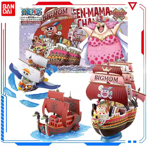 Bandai Genuine One Piece Big Mom Pirates Thousand Sunny Luffy Going Merry Enel Ark Shanks Pirate Shi