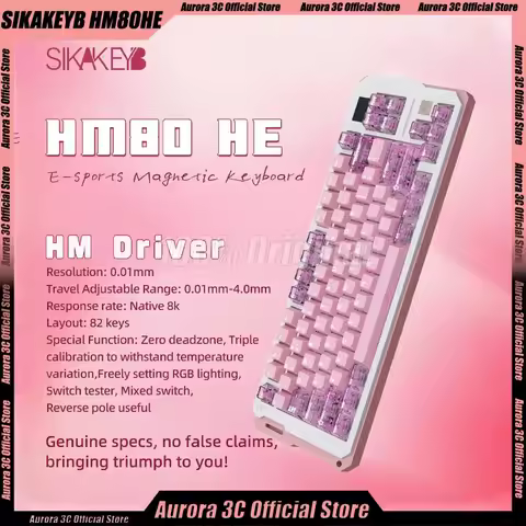 Sikakeyb Castle Hm80 HE Magnetic Switch Keyboard Aluminum Alloy Wired Keyboard RGB Gateron 8k Gaming