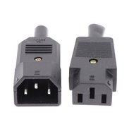 IEC straight cable plug connector male female power supply 3Pin connector