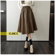 Eunice Leather Midi Skirt