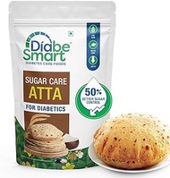 DiabeSmart - Diabetic Atta 1 Kg | 32% Lower Sugar Spike | Clinically Tested Diabetes Food Products | Diabetes Care Low GI Flour with Methi, Karela &amp; Jamun Seeds Mix | Sugar Release Control Atta