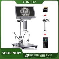TOMLOV DM201 SE 1200X กล้องจุลทรรศน์ดิจิตอลแอลซีดี7นิ้วกล้องจุลทรรศน์เหรียญ12MP พร้อมหน้าจอสำหรับการ