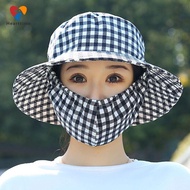 Women Sun Hat Anti-uv Neck Protection Shawl Wide Brim Agricultural Work Cap Fashion Tea Picking Bucket Hat