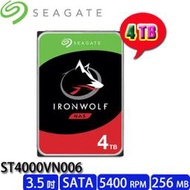 【MR3C】含稅附發票 SEAGATE 4T 4TB IronWolf (那嘶狼) NAS硬碟 ST4000VN006