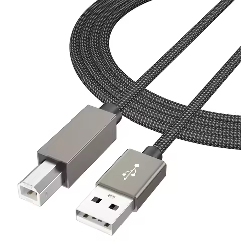 Nylon USB A To USB B 2.0 Printer Cable USB A Male to B Cable For HP Canon Brother Printer Scanner Ep