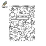 EduElite Color-In Spiral Notebook Daily Planner Undated ADHD Planner For Adults And Students 8.27x 1