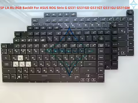 New Russian LATIN French FR Spanish RGB Backlit For ASUS ROG Strix G G531 G531GD G531GT G531GW G15 G