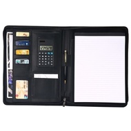 Fold Leather Business Gift Information Booklet Folder Signed Storage Contract Real Estate Insurance 