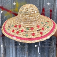 20" Straw Hat / Gardening Hat / Farmer Hat / Garden Hat / Mengkuang Hat / Farmer's Straw Grass Hat /