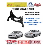 Front Lower Arm KIA FORTE 1.6 2.0 2008, HYUNDAI AVANTE 2008 X20 (F/RH 54501-1M100, F/LH 54500-1M100)