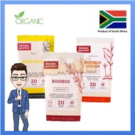 KHOISAN GOURMET Organic Rooibos Tea 50gm | Honeybush Tea 50gm | Rooibos Ginger Tea 50gm