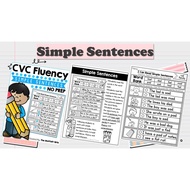 [P238] 26 pages  CVC Simple Sentences Worksheet for Pre-school PDF version 电子书