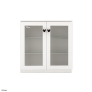 Disney Home ตู้เตี้ยบานเปิด กจ.ใส Disney รุ่น SHOWCASE/80S สีขาว (80x36x85 ซม.)