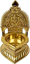 Putrika Traditional Brass Kamachi Diya for Puja Deepam Oil Lamp for Home | Temple Kamatchi Devi Maa