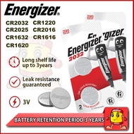 Energizer 3V Lithium CR1616, CR1632, CR1620, CR2016, CR2025, CR2032, CR1220 Button Battery Coin