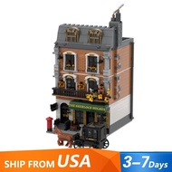Bangunan Modular Pakar Moc Pantasy 85014 Baker Street 221b Model Pangsapuri 3300pcs Blok Bangunan Ma
