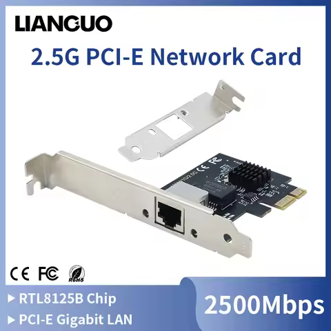 LIANGUO 2.5G PCI-E to RJ45 Network Card RTL8125B Gigabit LAN Ethernet PCI Express Network Card 10/10