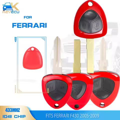 KEYECU 433MHz ID48 Remote Key / Key Shell 1B/3B for Ferrari F430 458 Italia California 599 GTB 2009 