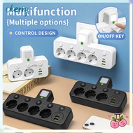 CHERRY Wall Power Socket, Type-C Ports Wall Mounted EU Plug Outlet, Durable Universal 2/ 3 / 4 Plugs