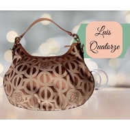 Louis Quatorze Brand New Condition Signature Mono Printed Hobo Bag