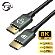 FSU 1m 1.5m 2m 3m 5m Displayport DP To DP Cable 2K 165Hz 4K 144Hz 1.4 8K 60Hz HD Adapter Video Displ