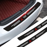 1pcs Car Logo Rear Bumper Sticker Car Trunk Guard Protect Sticker for Mitsubishi ASX Lancer Pajero O