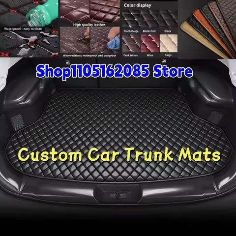 Custom Car Trunk Mats For JAC JS8 Pro 2024 2025 2026 Leather Cargo Liner Car Mat Accessories