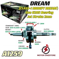 DREAM (JET 2MM) RACING CRANKSHAFT (CLASS-1/WAVE125) MODIFY PNP DREAM USE 6205 BEARING A1259 A821 DD5