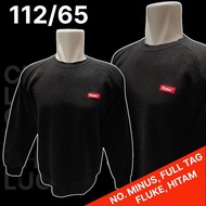 Sweater FLUKE Hitam/Crewneck FLUKE Hitam/CN FLUKE Hitam, Bekas