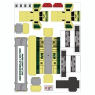 GRIYADEFARA PAPERCRAFT LOKOMOTIF CC 206 CC206 SKALA HO 1/87 1:87 SKALA 87 MESIN RAILKING PAPERCRAFT 