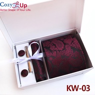 Cozy Up Fashion Men Tie 6/piece Box Floral Batik Business Gentleman Wedding