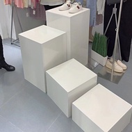Clothing Store Commercial Display White Square Column Window Sill Model Base Display Stand Exhibitio