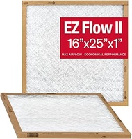 Flanders EZ-Flow II 16x25x1 Air Filters, MERV 1, Furnace, HVAC, & AC Filter - High-Airflow, Energy-E