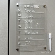 Acrylic Display Board Magnetic Sticker Message Transparent With Erasable Pen Weekly Schedule Refrige