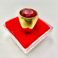 แหวนทอง 18K พลอยทับทิมสีแดง ช่วยเสริมราศี สวยสดใสดูดีมีราคา ไม่ลอกไม่ดำใช้ได้นานเป็นปี รับประกันสินค้าดีมีคุณภาพ ใส่แล้วโชคดีร่ำรวยๆ