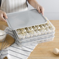 H-66/ Clear with Cover Stackable Dumplings Box Dumpling Freezing Crisper Household Quick-Frozen Dumpling Box Wonton Box
