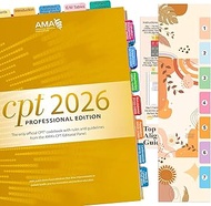 New Upgraded Index Tabs for CPT Professional 2026, Color-Coded and Laminated CPT 2026 Code Book Tabs