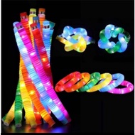 READY TO SHIP TODAY Children's Light Up Pop Pipes Toys/Pop Tube Toys/Viral LED Pop Light